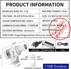 110W GOBO Projector Custom Logo Led Light HD Image for Business Indoor Outdoor Ip67 Waterproof Rotating Advertising Projection Light for Floor Wedding (White)