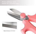 Housolution Flower Scissors, 3PCS Premium Steel Pruning Shears, Pink | Strong Floral Shears, Floral Fruits Leaf Scissors Hand Pruner Snip Trimming Tool for Gardening Flower Arrangement