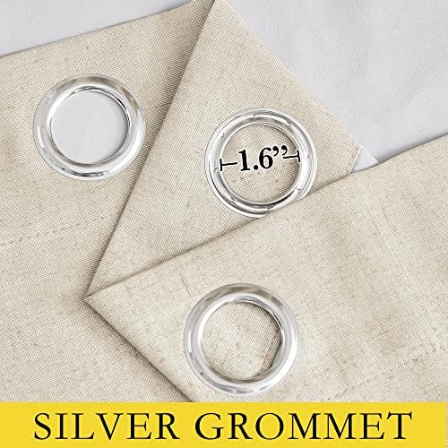 nicetown 100% absolutely blackout linen curtains with thermal showing dimensions