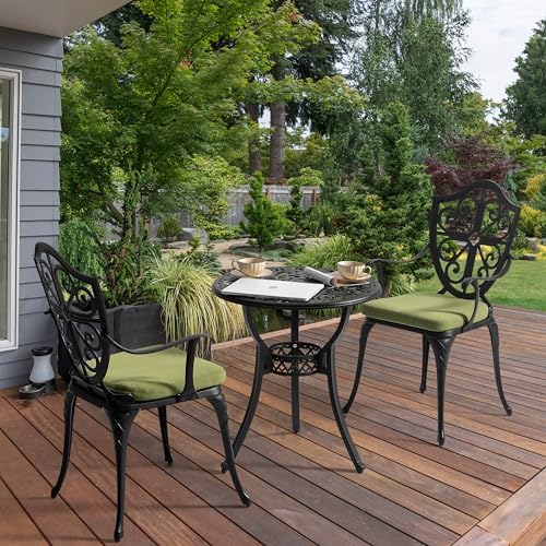 nuu garden outdoor 3-piece bistro set with cushions, view 9