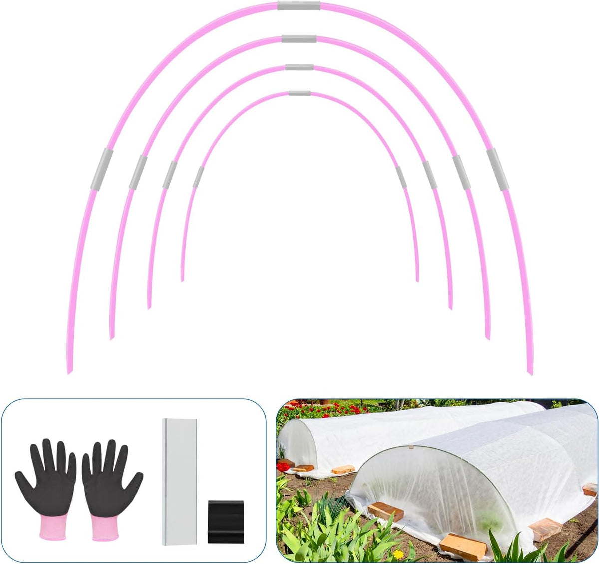 garden hoops 120pcs, sunwuk greenhouse hoops for 1-3.5ft, main product view