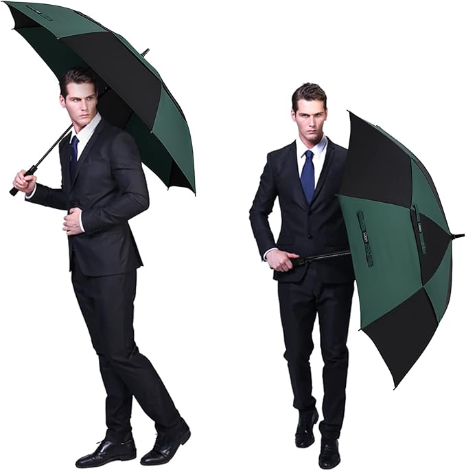G4Free 47/54/62/68/72 Inch Automatic Open Golf Umbrella Oversize Extra Large Double Canopy Vented Windproof Waterproof Stick Umbrellas