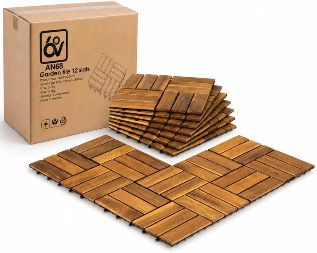 interlocking deck tiles, 10 pcs 12" x 12", main product view