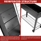 32" rolling raised garden bed with wheels, metal, package contents