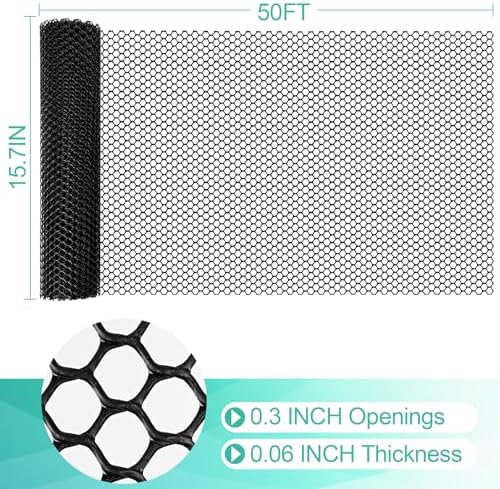 plastic mesh fence sheet 15.7in x 50ft, close-up detail