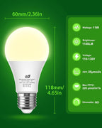 A19 11W LED Grow Bulbs E26 Base Full Spectrum Plant Light Bulb for Indoor | 3 Pack 100W Equivalent Plant Lights for Indoor Growing, Flowers, Greenhouse, Seed Starting