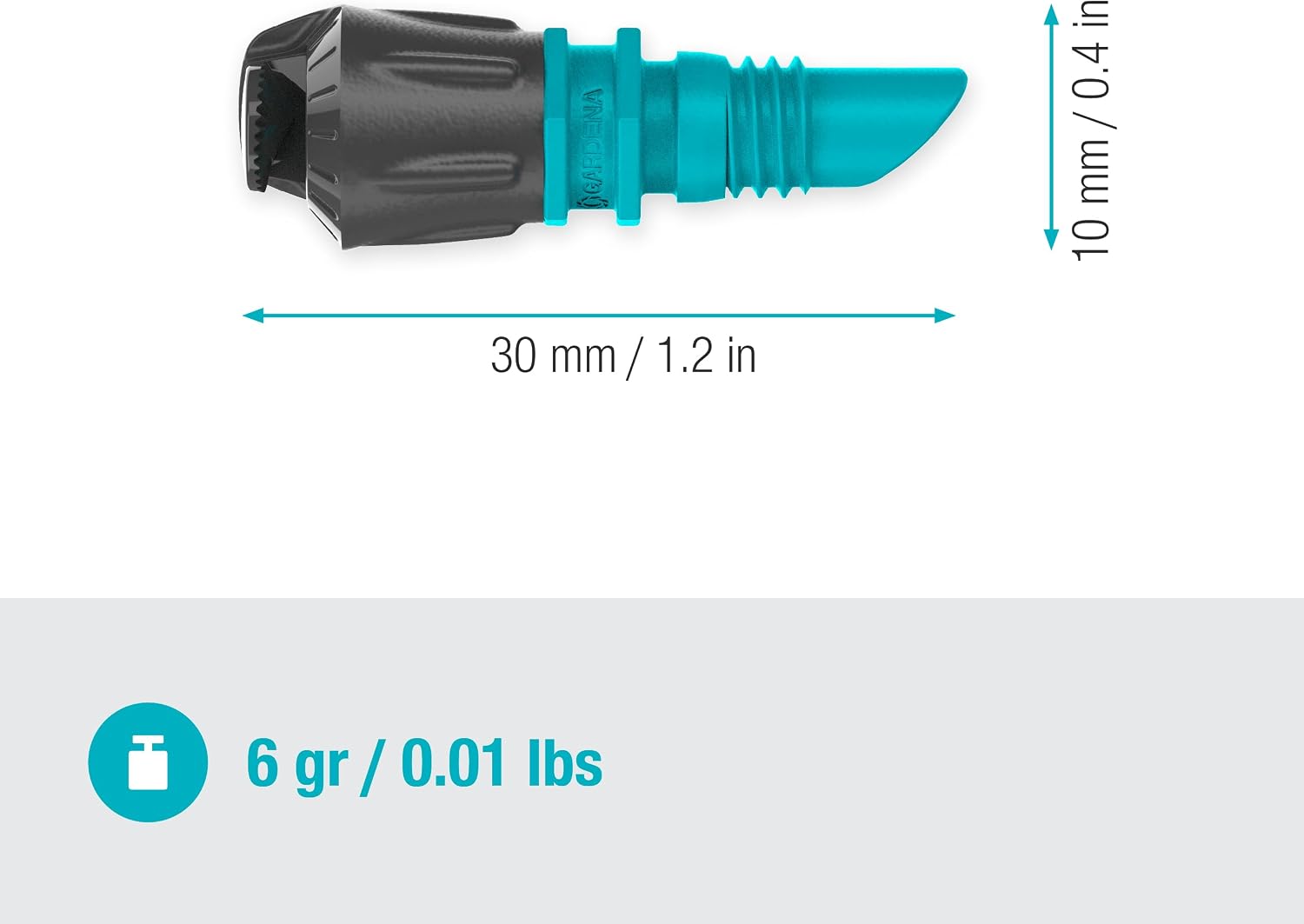 Gardena 180 Degree Spray Head, Adjustable, Water-Saving Sprinkling, Spraying Range Approx. 3 m, 5 Units (13321-20)