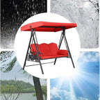 Patio Swing Chair Replacement Canopy Universal Porch Swing Canopy Replacement Cover, Waterproof Garden Swing Canopy for Yard Balcony Poolside(Green,64x45x8in(164x114x20cm))