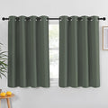 NICETOWN Blackout Curtain for Kids Room - Triple Weave Microfiber Home Thermal Insulated Solid Ring Top Blackout Panel/Drape for Bedroom(Dark Mallard, 1 Panel, 52 x 54 inches)