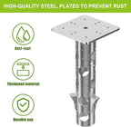 Universal In-Ground Umbrella Base, Rust-Resistant Steel Concrete Holder, Space-Saving Design for Outdoor Offset Cantilever Upright Umbrella Stand