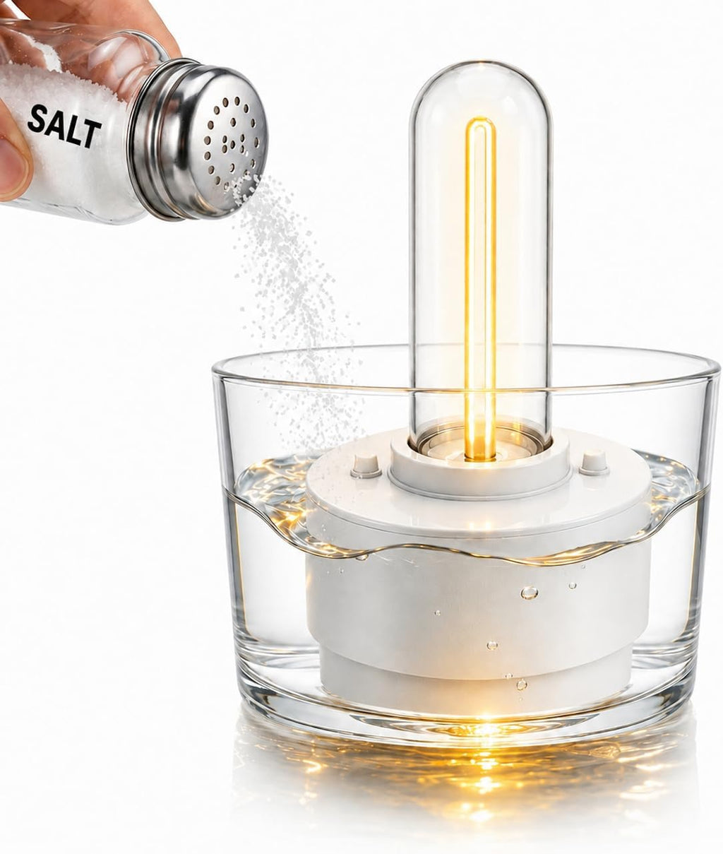 Saltwater Emergency Light – No Sunlight Required, Instantly Illuminated by Saltwater, Battery-Free, Waterproof Camping Light, Suitable for Power outages and Hurricane Weather.