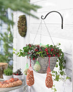 Mkono 4 Pack 8 Inch Plant Hangers Hanging Plant Bracket Wall Post Hooks Indoor Outdoor for Flower Pot Basket, Bird Feeder, Wind Chime, Lanterns, Black