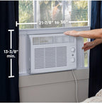 ge 5,000 btu mechanical window air conditioner for, close-up detail