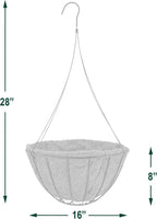 Arcadia Garden Products CB36 20" Black Grow Basket with Liner