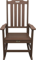 Oversized Rocking Chair, Outdoor Rocking Chair for Adults, All Weather Resistant Porch Rocker for Lawn Garden, Brown