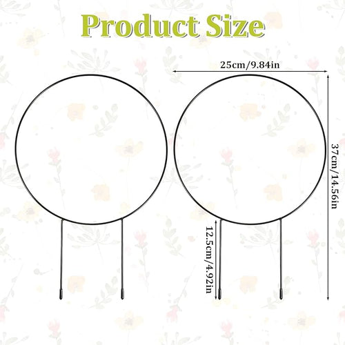 2 Pcs Trellis for Climbing Plants Indoor 14.5" Hoya Trellis Set Small Plant Support Stakes Round Climbing Plant Supports Flower Houseplant Hoya Support for Garden Stem Vines Potted Plants