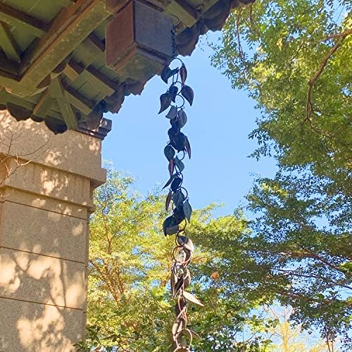8.5 ft rain chain, rain chains for gutters on a desk or shelf