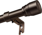 2 PACK 1” Diameter brown curtain rod Itself is 30 to 144 inch. 1 Pack Fits 30-142 inch, 66 to 120 inch Windows with Heavy Duty Adjustable brown curtain rods Splicing Metal Extra Long Curtain Rod