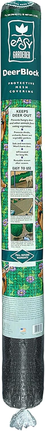 easy gardener, 6050az, deer block, protective mesh covering shown in use