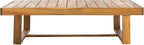 SAFAVIEH Outdoor Collection Duncan Natural Brown Slatted Top Solid Wood Coffee Table
