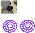The Trash Can Wheel Rims, Decorative Wheel Covers for Garbage Cans, 8-Inch Wheel Rim Decor, DIY Upgrade for Garage, Workshop, Home & Outdoor Spaces Set of 2 (Purple)
