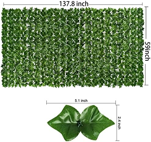 dearhouse artificial ivy privacy fence wall screen, 59x137.8inch, package contents