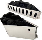 Stainless Steel Charcoal Basket- BBQ Grilling Accessories for Grills and 22” Kettles- Heavy Duty Char-Basket for Briquette, Wood Chips- Charcoal Grill Accessories (Set of 2)