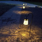 CALIDAKA 4 Pack Multi-Purpose Shepherds Hooks Outdoor Iron Shepherd Hook with Base Adjustable Heavy Duty Garden Hanging Stake for Lanterns Solar Light Plant Hanger Wedding Decor