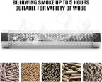 Pellet Smoker Tube, Electric Gas Grill Charcoal Smoke Box Accessories 6&12" | Pellet Grill Accessories, Hot/Cold Smoker, Smoker Box for Gas Grill, with Tube Brush, Premium Quality Stainless Steel