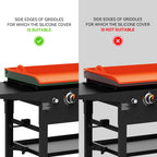 Magnetic Silicone Griddle Cover for Blackstone - 28 Inch Silicone Grill Mat Upgraded Heavy Duty Omnivore Griddle Top Cover for Blackstone Accessories, Protect Grill from Rust & Dirt (Orange 28 inch)