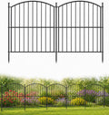 decorative metal garden fence, 32in(h) no-dig flower bed, main product view