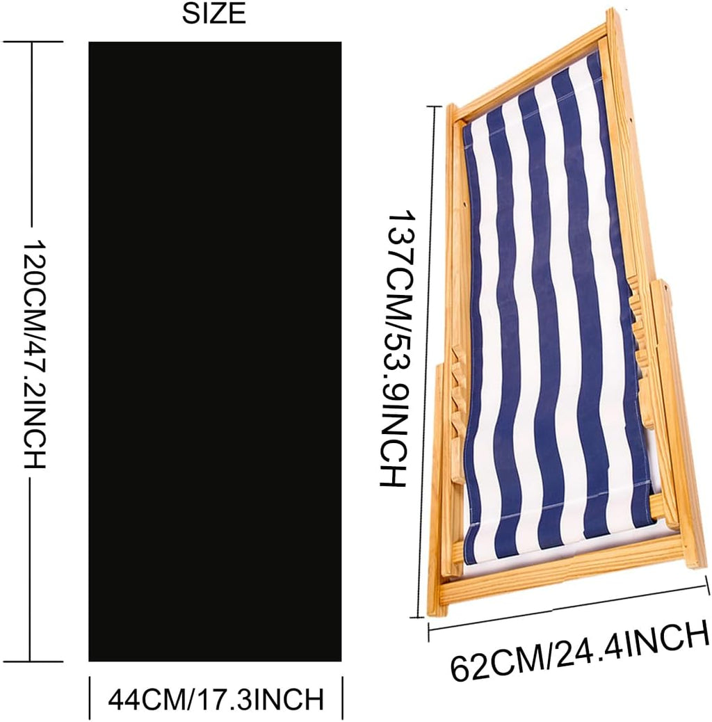 TBACW Chair Replacement Canvas, Beige, 47.24x17.32in, 220lbs Capacity-Only Cloth for Patio Lounge Beach Reclining Sling Chair | 47" x 17" Size, Beach Sling Fabric, Indoor Outdoor Use, No Wooden Frame Needed