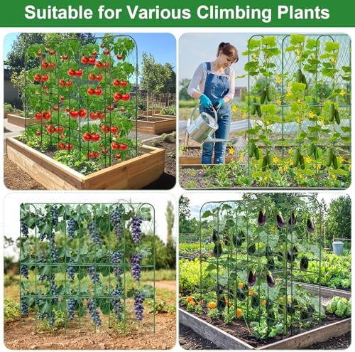 cucumber trellis for raised bed 5.4x5.5ft u-shape adjust, package contents