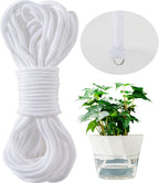MAQIHAN Wicking Rope for Plants - 50 Feet 1/4 Inch Self Watering Wick Cord | Water Wicks, Cotton Rope, Plant Wicks, DIY Vacation Watering System, Capillary Wick for Garden, Orchid, Tomato, Potted Plants