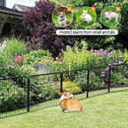 yaheetech 24in x 43ft rustproof foldable metal decorative, side view