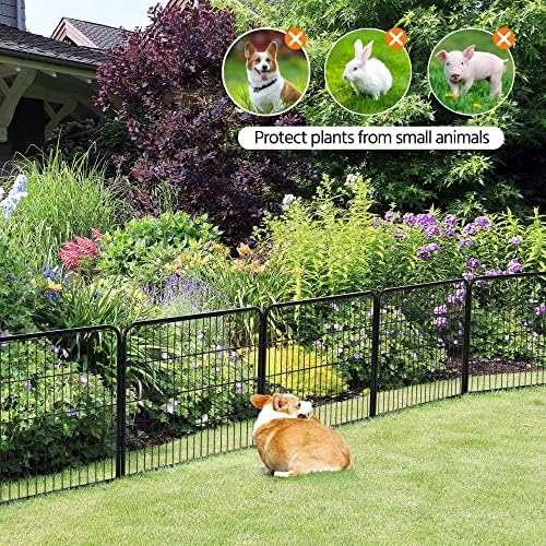 yaheetech 24in x 43ft rustproof foldable metal decorative, side view
