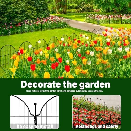6 panels no dig decorative garden fence for on a desk or shelf