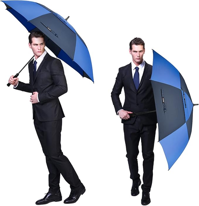 G4Free 47/54/62/68/72 Inch Automatic Open Golf Umbrella Oversize Extra Large Double Canopy Vented Windproof Waterproof Stick Umbrellas