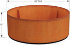 PLANTERCRAFT Corten Steel Metal Planter Box, Round Sizes, Modern Garden Steel planters for Commercial and Residential Outdoor Use.
