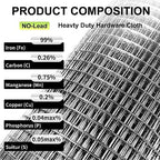 Hardware Cloth 1/4 in Galvanized Wire Mesh Roll (23 GA) Chicken Wire Fence Roll for Chicken Pen/coop Fences, Screen mesh, Rabbit/Snake Fences, Poultry enclosures, Handicraft Ma 4in×10ft