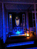 Christmas Laser Projector Lights Outdoor, Motion Firefly Red, Green and Blue with Remote Control and Security Lock