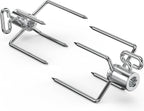 onlyfire 6002 Rotisserie Meat Forks for Grills, 1 Pair | For Any Gas/Charcoal Grills, Fits 1/2-Inch & 3/8-Inch Hexagon, 3/8-Inch & 5/16-Inch Square Spit Rods