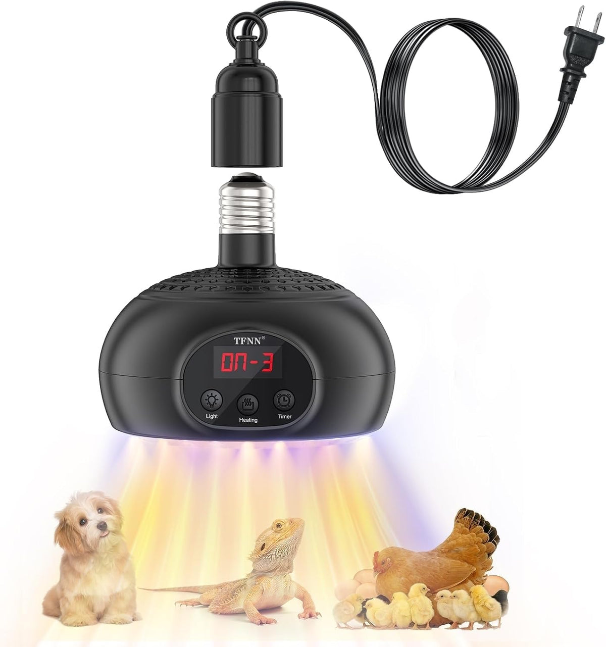 tfnn chicken coop heater lamps,200w-500w,overheat protection,e36/e27 bulb light, main product view