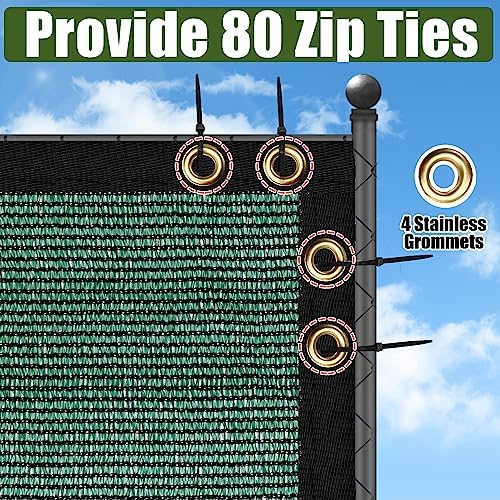 green 5ft x 50ft outdoor privacy screen fence, close-up detail