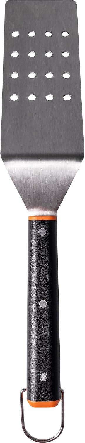 Traeger Grills Flat Top Spatula 2-Pack – Heavy-Duty Stainless Steel Solid & Slotted Griddle Spatulas for Flipping, Searing & Serving, Dishwasher-Safe