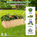 costway planter garden bed, folding planter box, 27.5", side view