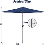 Simple Deluxe 9' Patio Umbrella Outdoor Table Market Yard Umbrella with Push Button Tilt/Crank