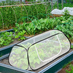 pop up garden rows plant cover,raised garden beds showing dimensions
