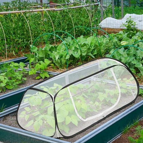 pop up garden rows plant cover,raised garden beds showing dimensions
