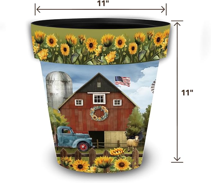 Briarwood Lane Sunflower Barn Medium Planter